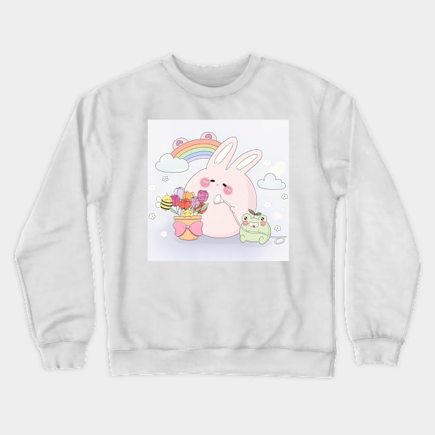 Bunny and Friends Crewneck Sweatshirt by Ayakama